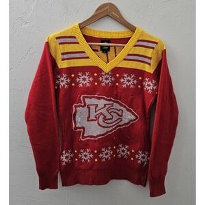 NFL Kansas City Chiefs Football Sweater Size Small (S) Lights Up Battery Pack